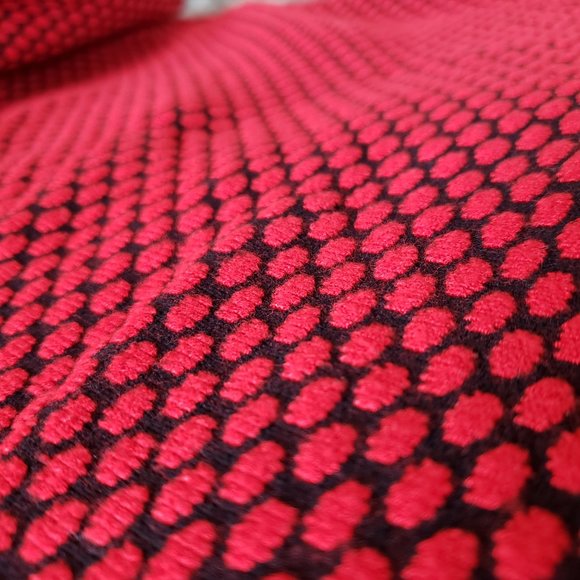 Express Crop 3/4 Sleeve Sweater! Red/Black Polka Dots - Sz M - Picture 10 of 10
